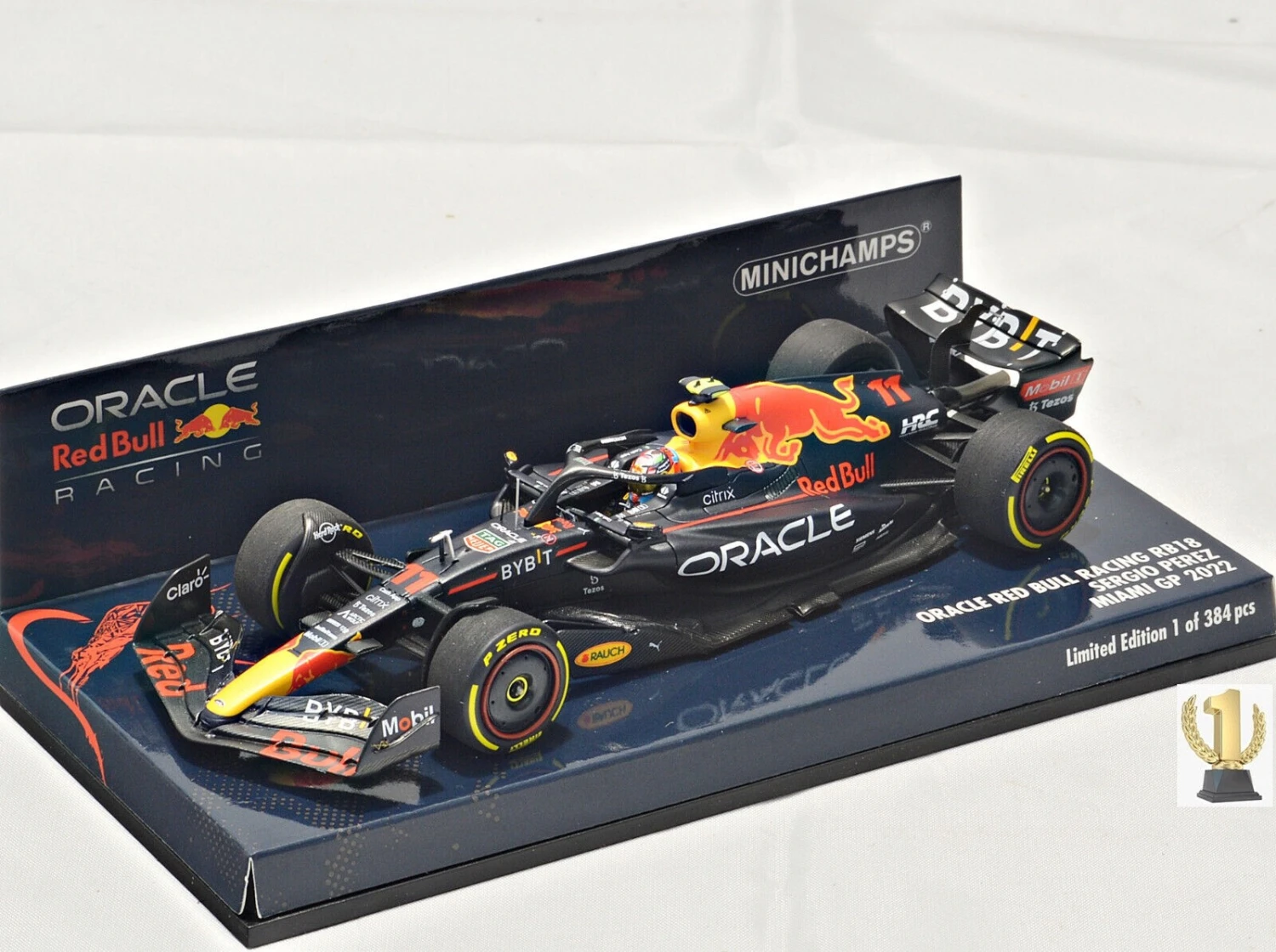 2022 MIAMI GP ORACLE RED BULL RACING SERGIO PEREZ In 1:43 Scale By Minichamps