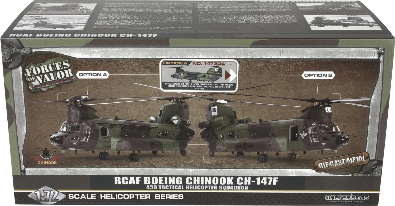 Royal Canadian Boeing Chinook Ch-147F 304 Helicopter In 1:72 Scale By Forces Of Valor - Image 10
