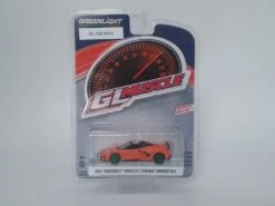 2021 Corvette Stingray Convertible In Orange *RARE With Green Wheels In 1:64 Scale By Greenlight