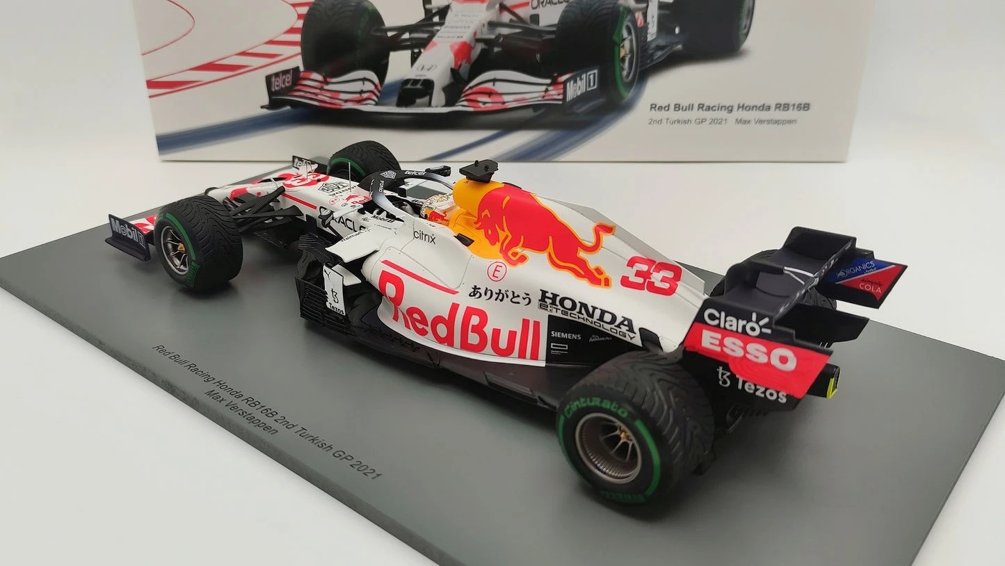 2021 Max Verstappen Red Bull Racing RB16B 2nd Turkish GP In 1:18 Scale By Spark - Image 2