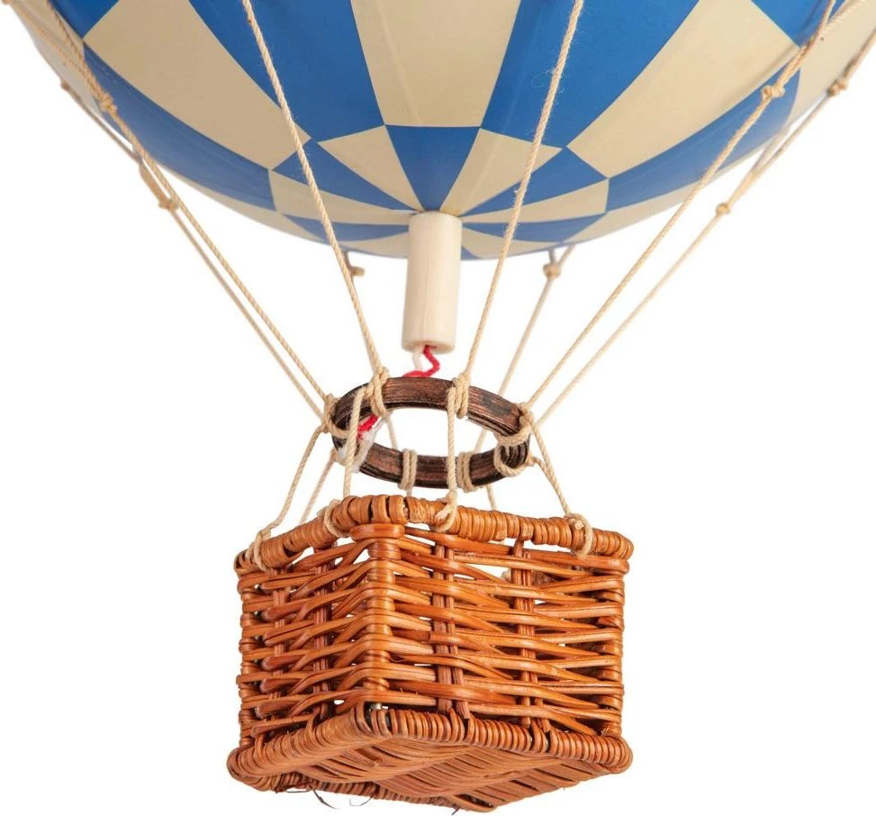 Travels Light, Check Blue Air Balloon By Authentic Models - Image 2