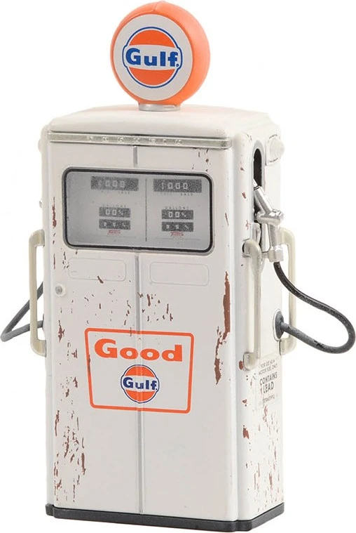 Gulf Oil 1954 Tokheim 350 Twin Gas Pump Good Gulf Weathered In 1:18 Scale By Greenlight