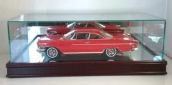 The 1:18 Scale Glass, Mirror, And Wood Display Case For Scale Models With A Base