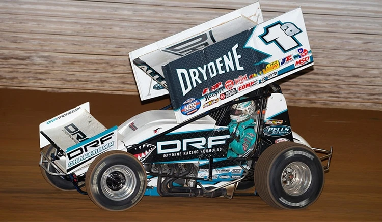 2020 #1A Drydene Shark Racing Sprint Car Jacob Allen In 1:18 Scale By Acme