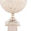 Bone Globe With Alluminum Base By Old Modern Handicrafts