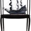Black Pearl Ship Large With Floor Display Case By Old Modern Handicrafts