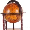 Red Globe 13 Inches With Chess Holder On Stand By Old Modern Handicrafts