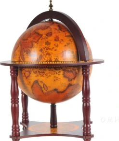 Red Globe 13 Inches With Chess Holder On Stand By Old Modern Handicrafts