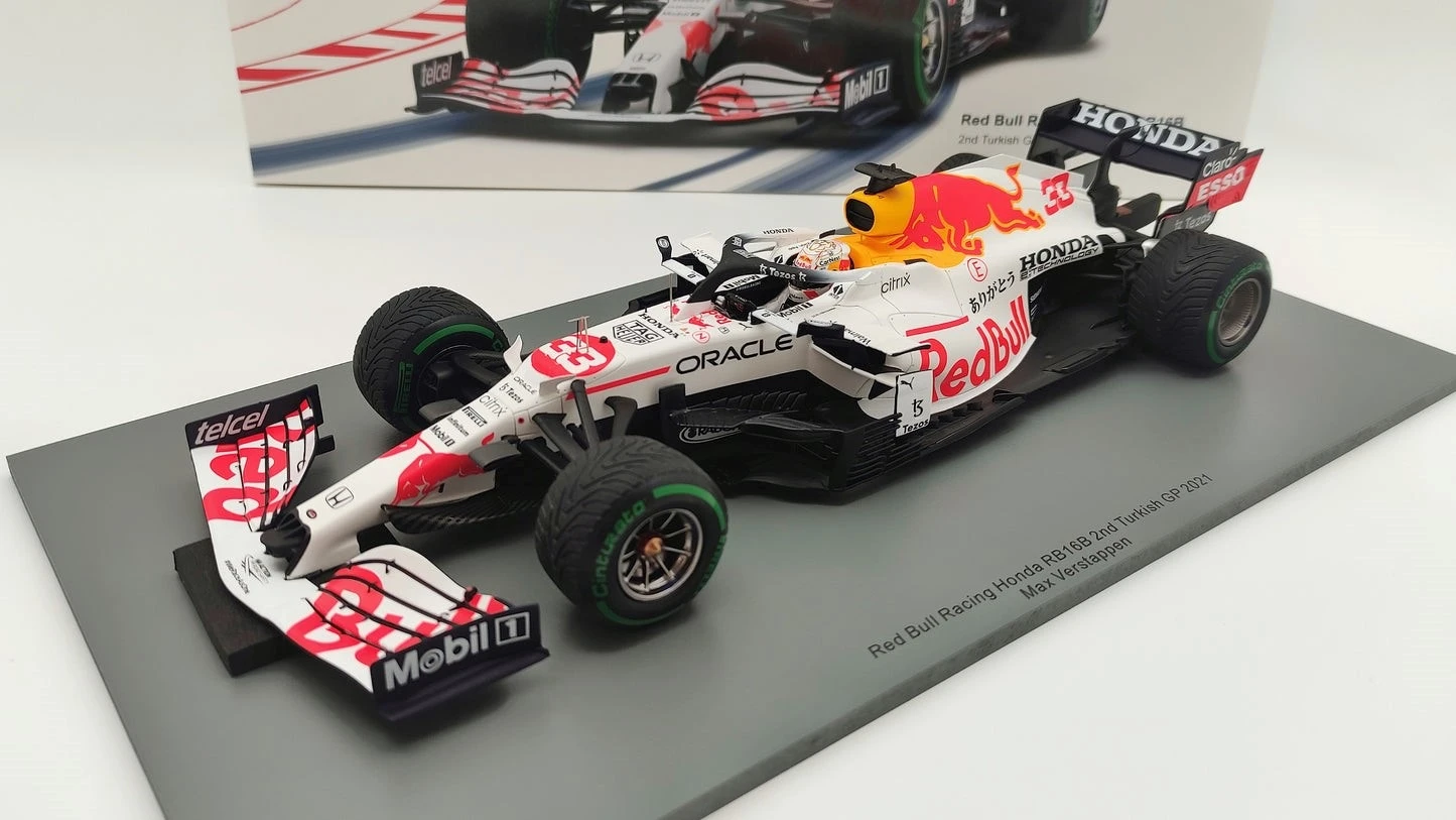 2021 Max Verstappen Red Bull Racing RB16B 2nd Turkish GP In 1:18 Scale By Spark