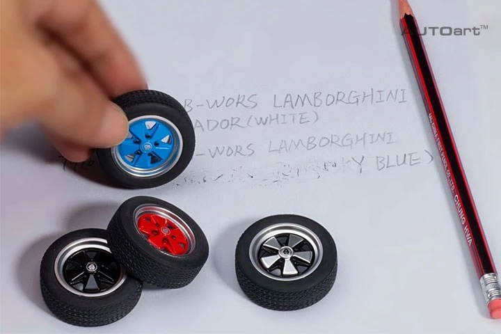 Wheel Rubber Eraser (4 Pieces Per Set) By AUTOart - Image 3