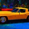 "Not So Mellow" Limited Edition/hand Numbered 1967 Corvette Abstract Art Print