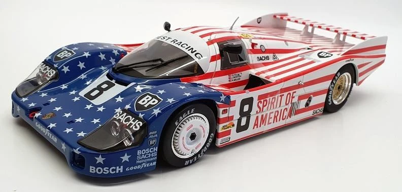 Porsche 956 3rd Le Mans 1986 #8 Spirit Of America In 1:18 Scale By Solido