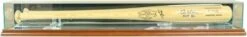 Baseball Bat Display Case Mirrored Wood Base With Glass Top And Mirrored Back