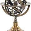 Armillary Sphere On Wood Base By Old Modern Handicrafts