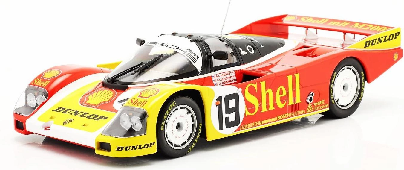 PORSCHE 962 C SHELL LE MANS 1988 #19 Mario Andretti In 1:18 Scale By Norev