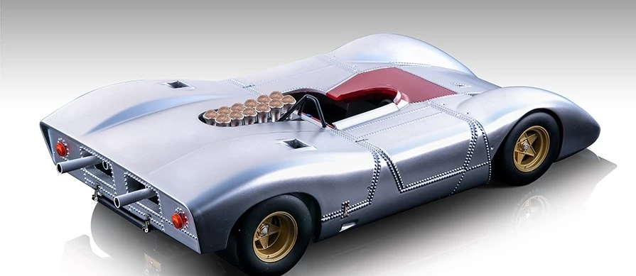 1968 Ferrari 612 Can-Am Press Aluminum Matte In 1:18 Scale By Tecnomodel - Image 2