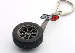 8-SPOKES WHEEL KEYCHAIN (BLACK) By AUTOart