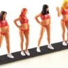 Set Of 4 Hawaiian Tropic Girls In 1:43 Scale By Lemans Miniatures