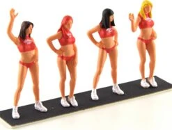 Set Of 4 Hawaiian Tropic Girls In 1:43 Scale By Lemans Miniatures