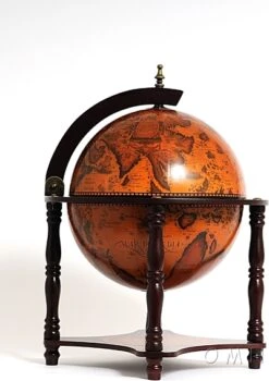 Globe Bar 13 Inches 4 Legged Stand-red By Old Modern Handicrafts