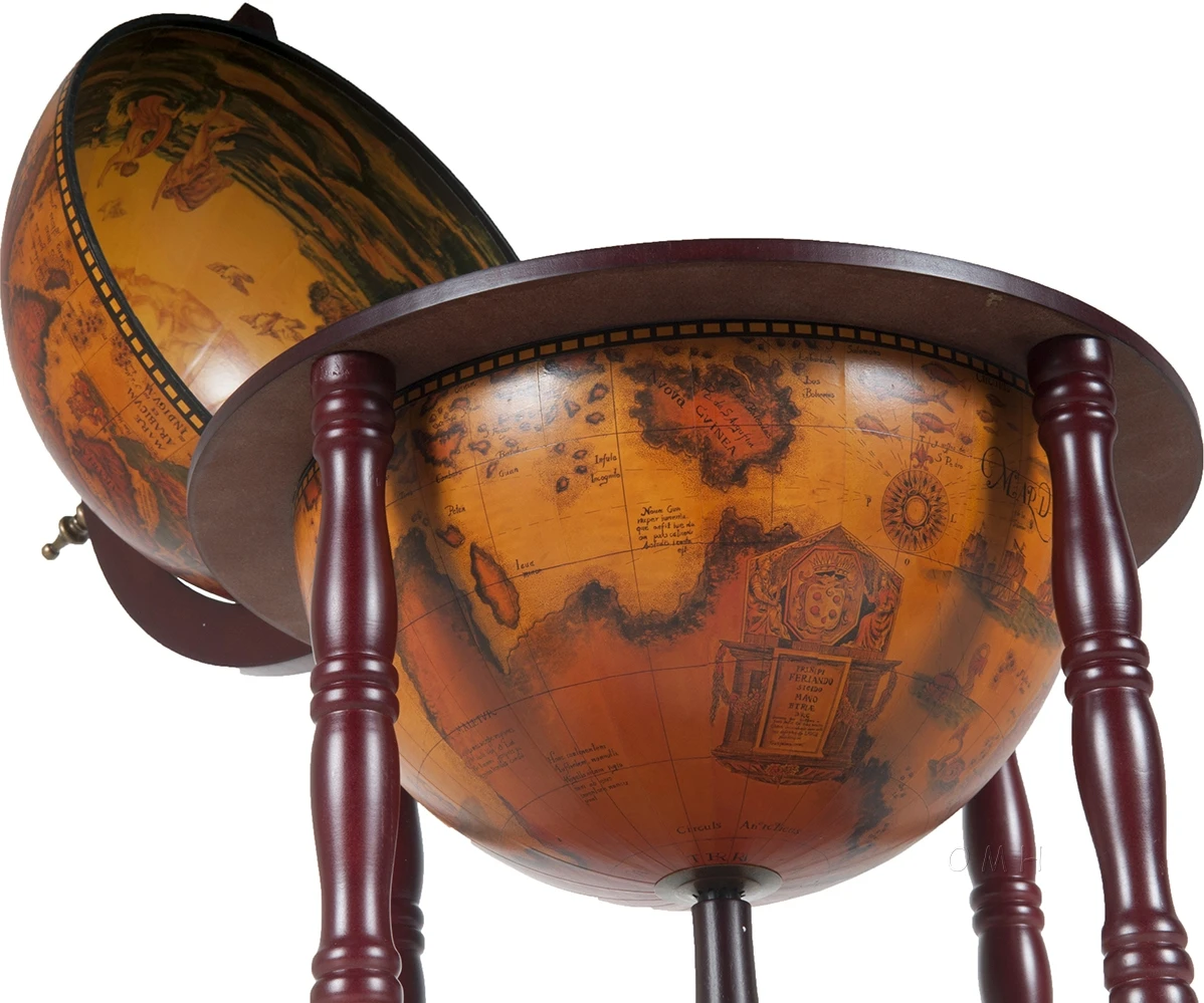 Red Globe 13 Inches With Chess Holder On Stand By Old Modern Handicrafts - Image 11