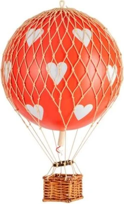 Travels Light, Red Hearts Air Balloon By Authentic Models