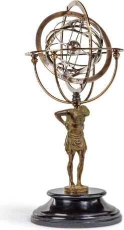 18th C. Atlas Armillary By Authentic Models