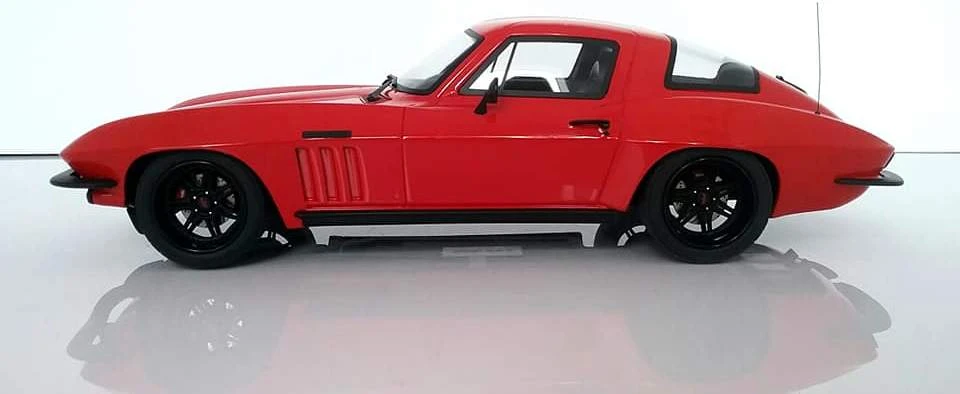 1966 Corvette Custom Red Resin Model Car In 1:18 Scale By GT Spirit - Image 6