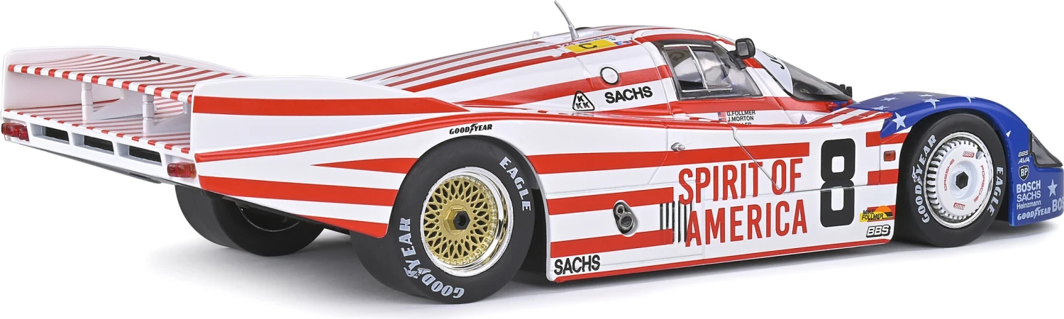 Porsche 956 3rd Le Mans 1986 #8 Spirit Of America In 1:18 Scale By Solido - Image 9