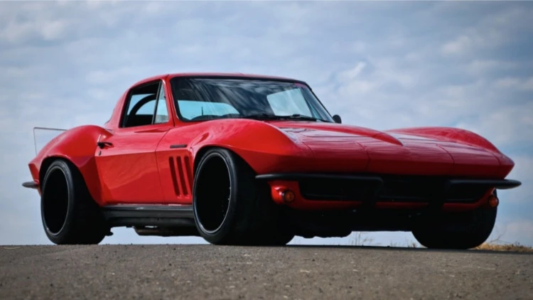 1966 Corvette Custom Red Resin Model Car In 1:18 Scale By GT Spirit - Image 9