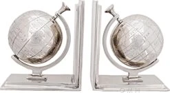 Alum Globe Bookend Set Of Two By Old Modern Handicrafts