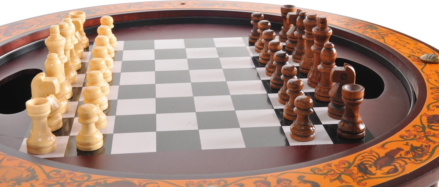 Red Globe 13 Inches With Chess Holder On Stand By Old Modern Handicrafts - Image 3