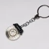 RACING BRAKE DISC KEYCHAIN (W/OMEGA SHAPE KEYRING) Silver By AUTOart