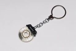 RACING BRAKE DISC KEYCHAIN (W/OMEGA SHAPE KEYRING) Silver By AUTOart