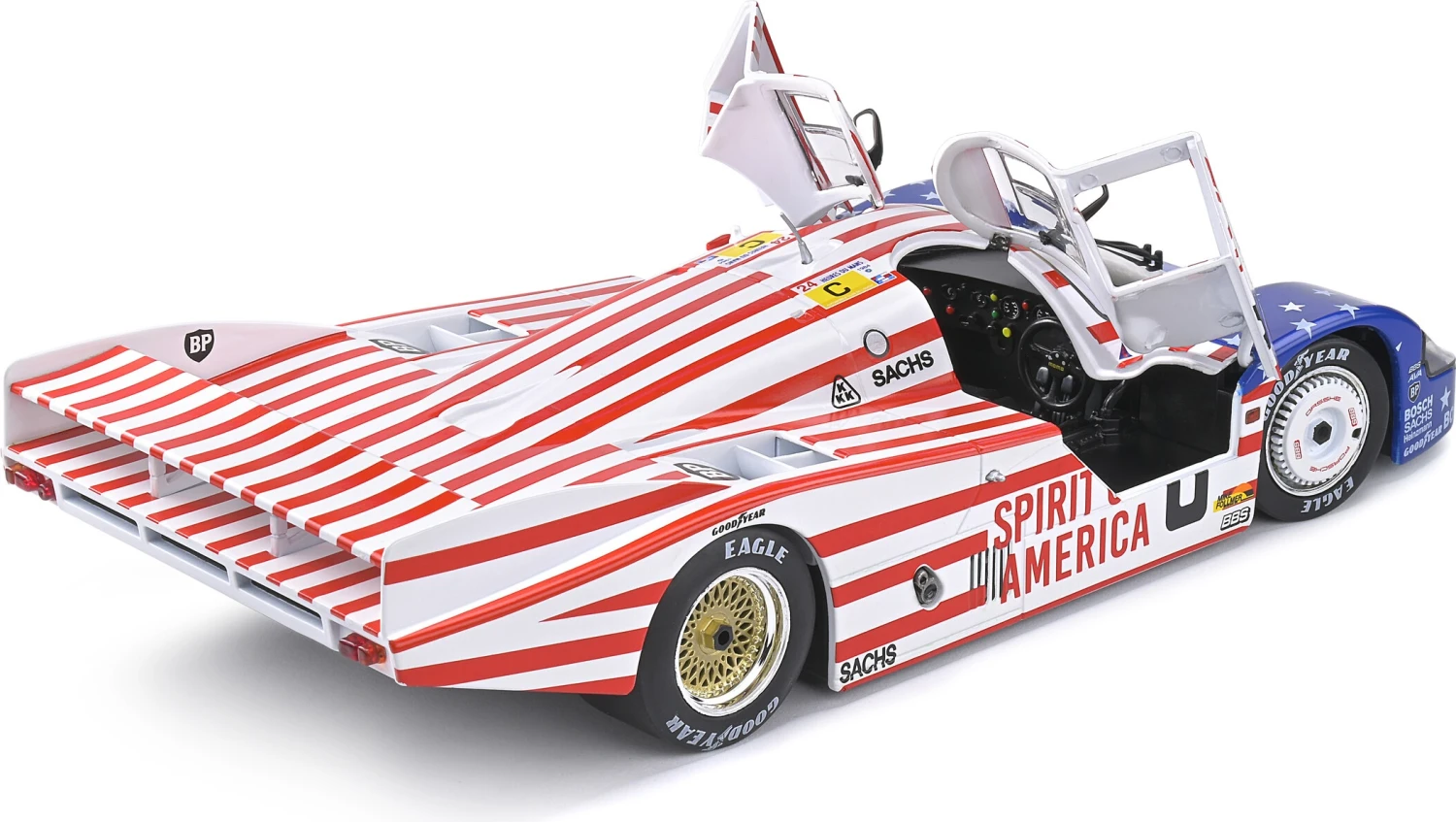 Porsche 956 3rd Le Mans 1986 #8 Spirit Of America In 1:18 Scale By Solido - Image 11