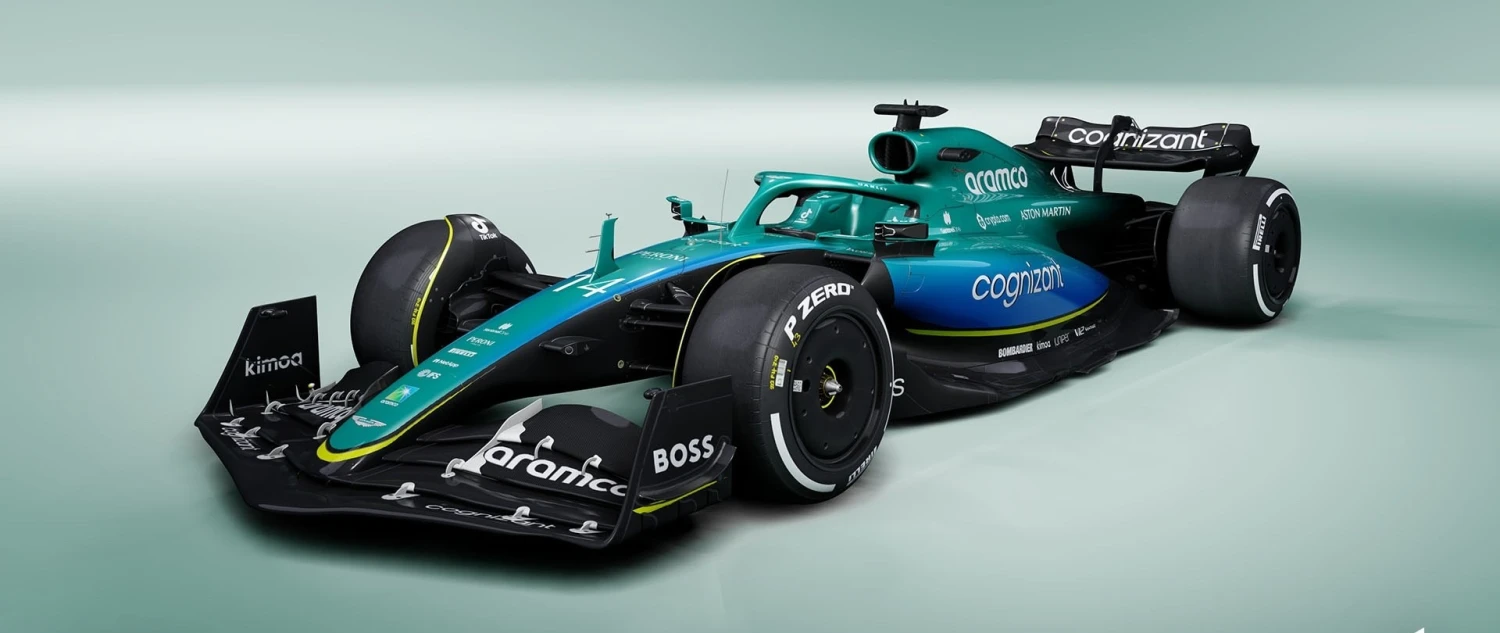 2023 Aston Martin AMR23 No.14 Aramco Cognizant F1 Team 3rd Bahrain GP In 1:43 Scale