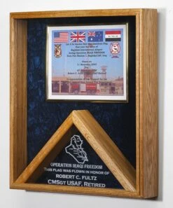 Flag And Certificate Display Case: Combo By AAG