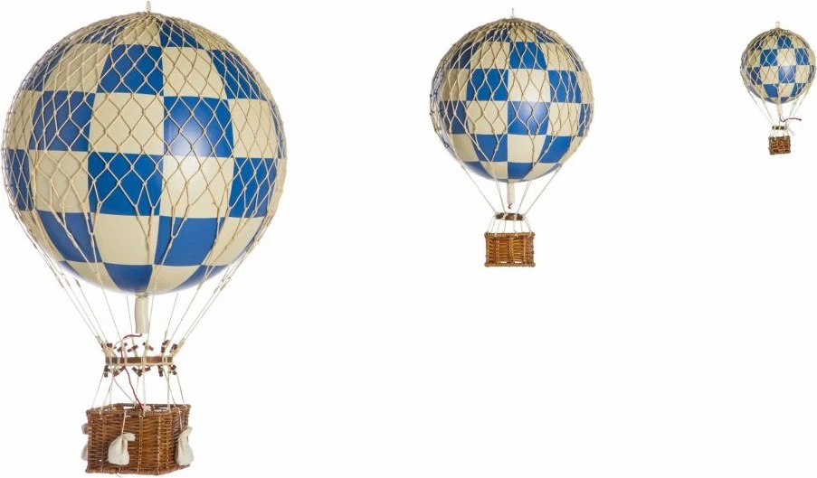 Travels Light, Check Blue Air Balloon By Authentic Models - Image 5
