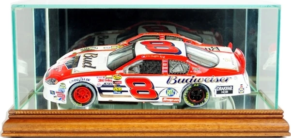 Diecast Car Glass Display Case (Walnut) - 1:24