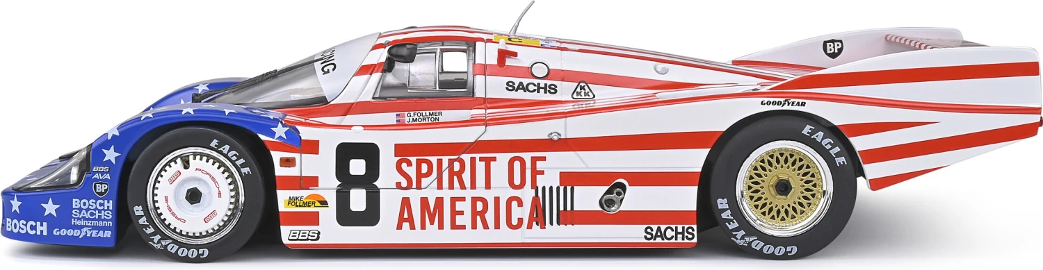 Porsche 956 3rd Le Mans 1986 #8 Spirit Of America In 1:18 Scale By Solido - Image 6