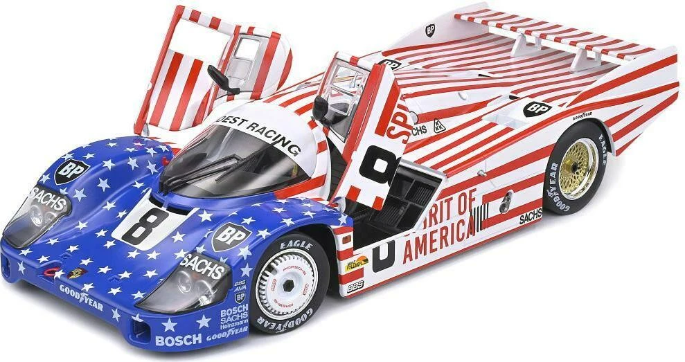 Porsche 956 3rd Le Mans 1986 #8 Spirit Of America In 1:18 Scale By Solido - Image 5