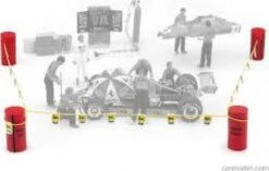 RACING ACCESSORY SET (barrels, Ropes And Flags) In 1:43 Scale By Brumm