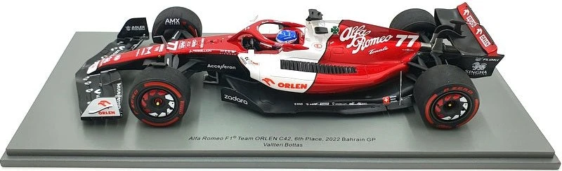 Alfa Romeo #77 6th Bahrain GP 2022 Valtteri Bottas In 1:18 Scale By Spark - Image 2
