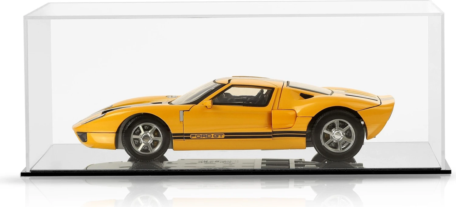 Model Car Display With Black Base And Lucite Cover In 1:12 Scale - Image 2