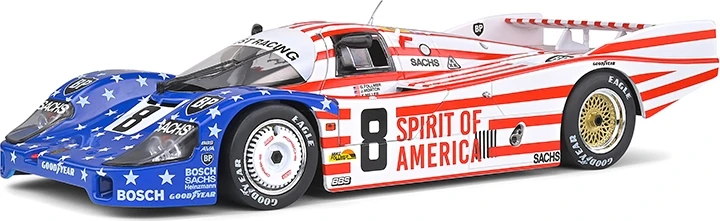Porsche 956 3rd Le Mans 1986 #8 Spirit Of America In 1:18 Scale By Solido - Image 2