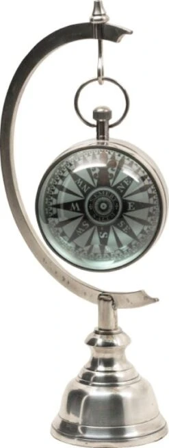 Stand Library Clock, Silver By Authentic Models *clock Not Included