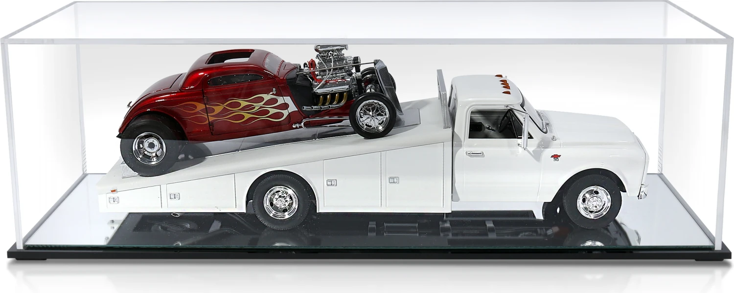Ramp Truck Model Display Case W/ Mirrored Base For 1:18 Scale Ramp Trucks - Image 2