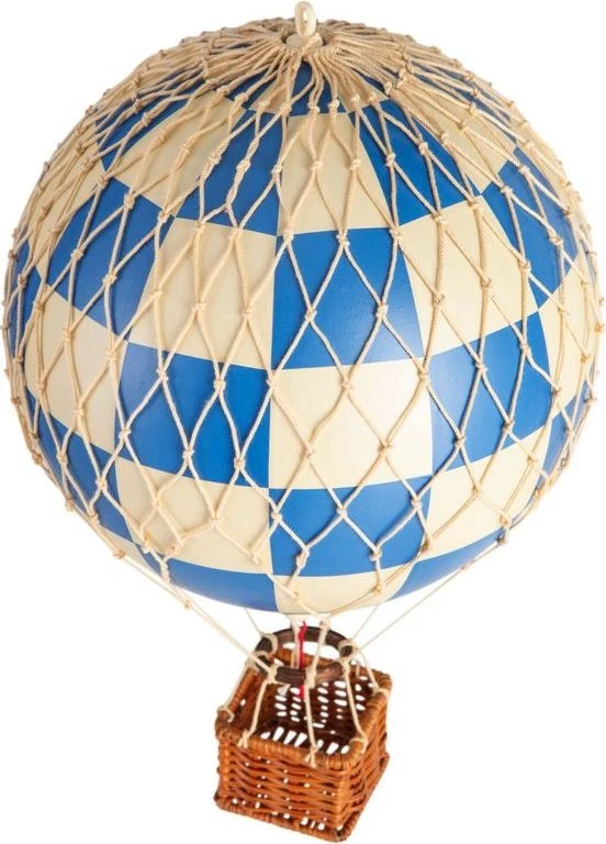 Travels Light, Check Blue Air Balloon By Authentic Models - Image 3