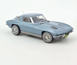 1963 Chevrolet Corvette Sting Ray Light Blue Metallic In 1:18 Scale By Norev