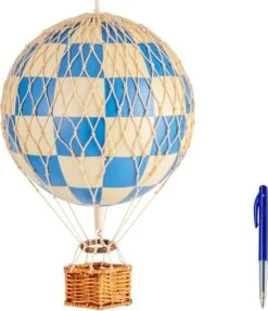 Travels Light, Check Blue Air Balloon By Authentic Models